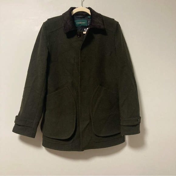 NWT J. Crew Always Army Green brown corduroy collar wool bran jacket chore coat - Picture 1 of 7